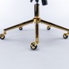NicBex Velvet Tufted Button Adjustable Height Home Office Chairs with Golden Metal Base and Universal Wheels - 4 of 4