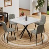 CENGHU Square Dining Table, Mid Century Modern Dining Table for 4-6 Pepole, Coffee Table for Dining Room, Kitchen, Office, Save Space - 2 of 4