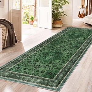 Fulvari Washable Area Rug Vintage Foldable Thin Rug Soft Low-Pile Non-Slip Stain Resistant Floor Indoor Outdoor Carpet - 1 of 4