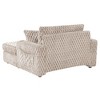 IHOMEADORE Modern Plush Faux Fur Checkered Sofa with Cup Holders & Storage Pockets - 4 of 4