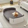 Dog Sofa Bed for Small Dogs and Cats,Elevated Pet Couch with Washable Cover, Indoor Small Dog Sofa for Living Room - LAOTIES - 3 of 4