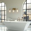 Tangkula Bathroom Vanity Light Modern Wall 3-Light  Sconce Fixtures W/ Clear Glass Shade - 2 of 4