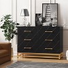 Modern 6 Drawer Wood TV Stand, Entertainment Console Table with Storage for Bedroom, Living Room, Entryway, Hallway, Nursery, Media Cabinet - 4 of 4
