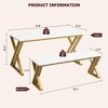 Homhougo Kitchen Table with Benches, Dining Table Set for 4 - 2 of 4