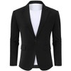 Men's Casual Blazer Jacket One Button Sport Coat Lightweight Slim Fit Suit - image 3 of 4