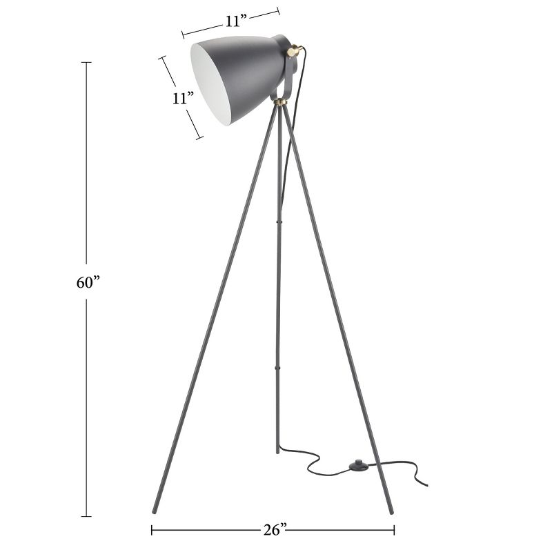 57" Industrial Adjustable Tripod Spotlight Floor Lamp - Nourison, 5 of 10
