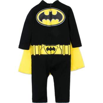 DC Comics Justice League Batman Zip Up Cosplay Costume Coverall and Cape Little Kid 