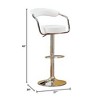 Poundex,Adjustable Height & Swivel Barstool in Faux Leather - 4 of 4