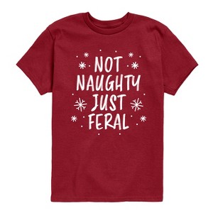 Boys' - Instant Message - Not Naughty Just Feral Short Sleeve Graphic T-Shirt - 1 of 4