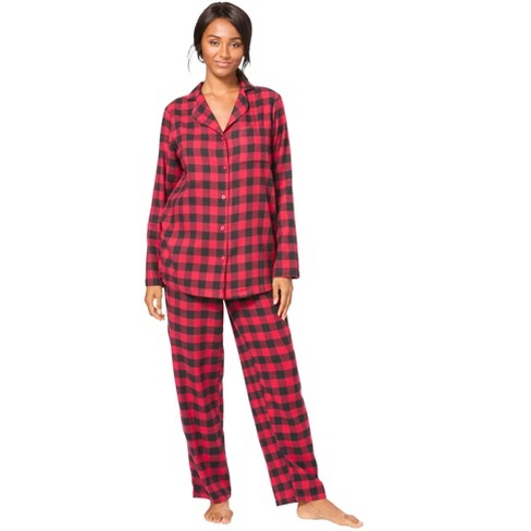 Dreams & Co. Women's Plus Size Classic Flannel Pajama Set - image 1 of 4