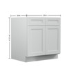Kitchen Base Cabinet, Unassembled Cabinet with Adjustable Shelf without Top - 3 of 4