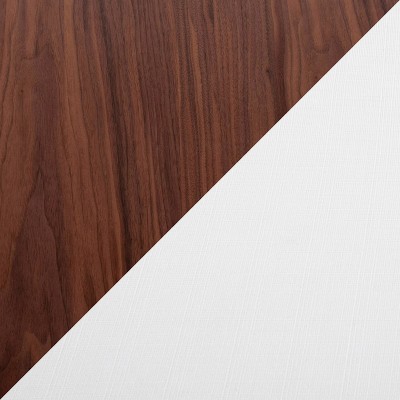 Mid-Century Modern White Wood Bench with Cushioned Seat