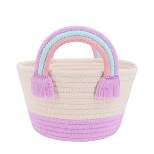 Circular Rope Decorative Easter Basket Purple Rainbow - Spritz™