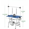VisioGear 36 Inch Foldable Dog Grooming Table for Home with Adjustable Arm, Noose, and Storage Mesh Tray, Blue, 36"*24"*64" - 3 of 4