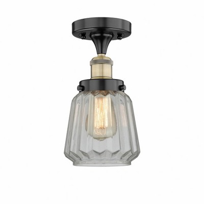 Chatham - 1 Light Semi-Flush Mount In Industrial Style-8.25 Inches Tall and 6.5 Inches Wide