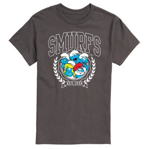 Men's - Smurfs - Collegiate Characters EST 1958 Short Sleeve Graphic T-Shirt - 1 of 4