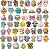 Wrapables Waterproof Vinyl Stickers for Water Bottles, Laptop, Phones, Skateboards, Decals for Teens, 100pcs, Cute Characters - 4 of 4