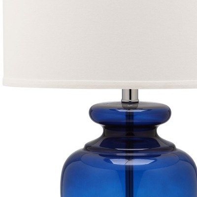 Clear Glass Table Lamp - Navy Blue/White (Set of 2) - Safavieh , Blue Blue/White