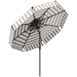 Outsunny 8.6FT Patio Umbrella, UPF 30+ Outdoor Market Umbrella, 2-Tier Vented Patio Table Umbrella with Crank, 8 Ribs, Push Button Tilt - 1 of 4