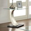 Sylvie Glass Top End Table Satin Plated/Black - HOMES: Inside + Out - 2 of 3