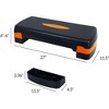Fitvids Adjustable Aerobic Stepper Platform, Non-Slip Workout, 27", Black/Orange - 3 of 4