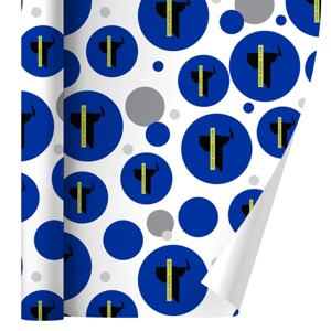 CUNY School of Law State Shape Gift Wrap Wrapping Paper Roll 30x72 - 1 of 4