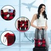 PAVILIA Travel Blanket Pillow Set, Airplane Portable Throw with Arm Hole Compact Soft Bag, Flight Plane Car Travel Gift - image 3 of 4