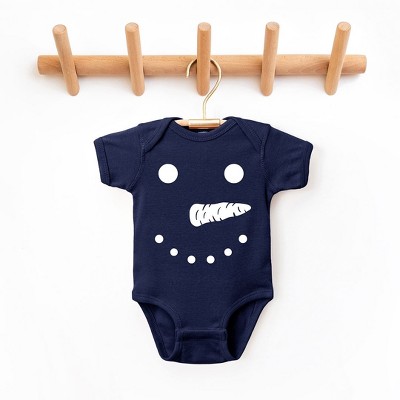 The Juniper Shop Snowman Face Baby Bodysuit