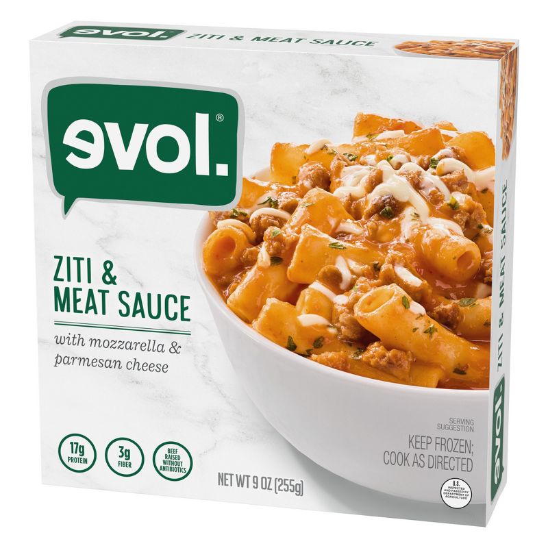 Evol Frozen Ziti &#38; Meat Sauce Pasta Bowl - 9oz, 3 of 4