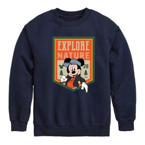 Boys' - Disney - Explore Nature Graphic Long Sleeve Fleece Sweatshirt - 1 of 4