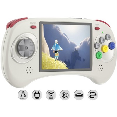 Voacle RG ARC D Retro Handheld Game Console ,Dual OS Android 11 and Linux System with 128G SD Card Support 5G WiFi 4.2 Bluetooth and TV Output (Gray)