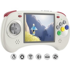 Voacle RG ARC D Retro Handheld Game Console ,Dual OS Android 11 and Linux System with 128G SD Card Support 5G WiFi 4.2 Bluetooth and TV Output (Gray) - 1 of 4