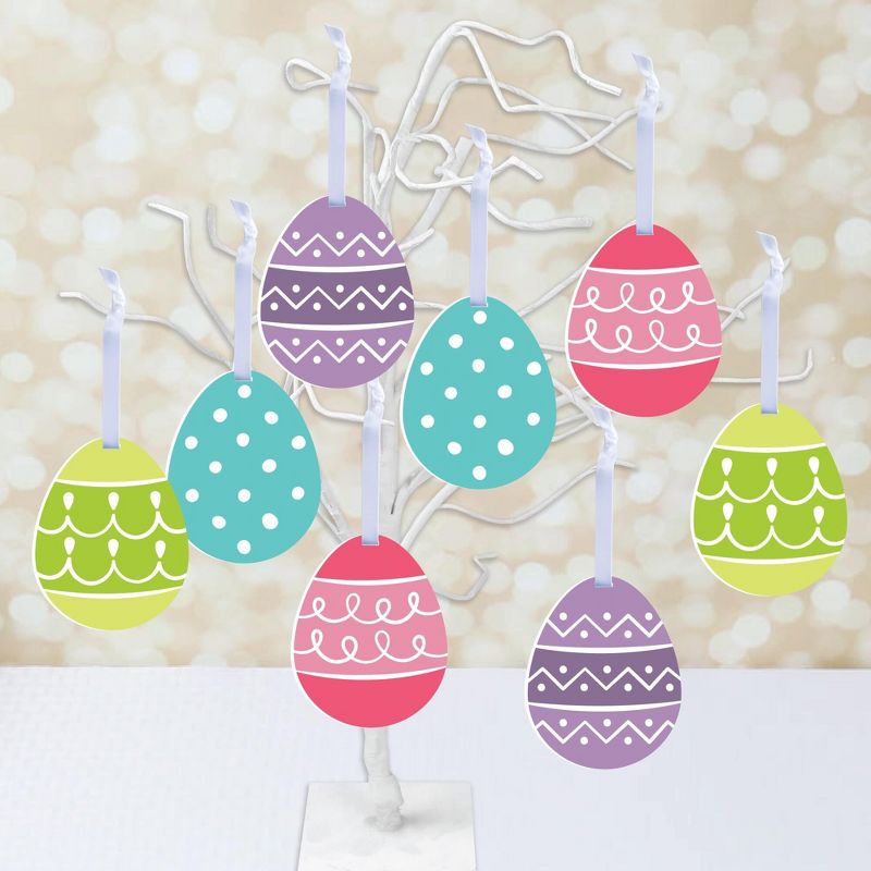 Big Dot of Happiness Hippity Hoppity - Easter Egg Decorations - Tree Ornaments - Set of 12, 3 of 10
