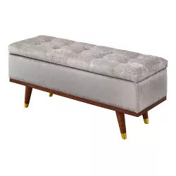 Tate Storage Ottoman/Bench Chenille - angelo:HOME
