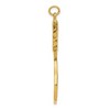 Black Bow Jewelry 14k Yellow Gold Large 3D Tennis Racquet Pendant - 2 of 4