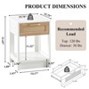 Rattan Nightstand, Modern End Table With Drawer, Nightstand Side Table With Accessories For Living Room Bedroom - 2 of 4
