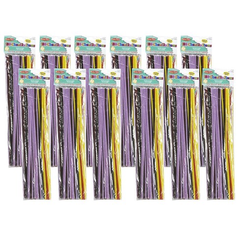 Creativity Street Jumbo Chenille Stem Multi-Purpose, 1/4 X 12 Inches,  Colors may vary, Pack of 100