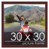 PosterPalooza | Square Classic Modern Brown Picture Frame - UV Acrylic, Foam Board Backing, Hanging Hardware - 3 of 4