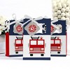 Big Dot of Happiness Fired Up Fire Truck - Firefighter Firetruck Baby Shower or Birthday Party Favor Boxes - Set of 12 - 3 of 4