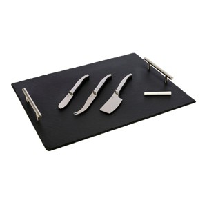 Wolfgang Puck Slate Tray with 3 Cheese Knives Charcuterie Set - 1 of 1