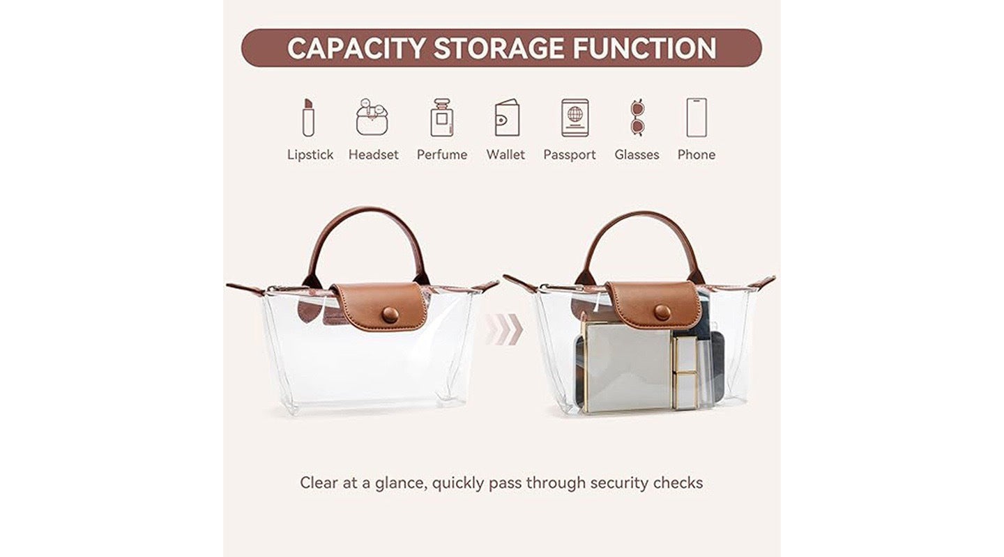 Сумка Iris Fashion Cherie Code Clear Purse for Stadium Events Small Crossbody Clear for Women-Pink — фото 2