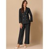 INSPIRE CHIC Women's 2 Piece Long Sleeve Notched Lapel with Pockets Dressy Business Blazer Pant Suits - 3 of 4