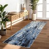TackView Washable Rugs Modern Abstract Area Rug for Bedroom Soft Touch Stain Resistant Throw Carpet Low Pile Floor Cover with Non-Slip Backing - 3 of 4