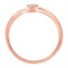14K Rose Gold Plated Silver Miracle Set Diamond Ring - 2 of 4