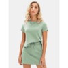 EXLURA Womens Casual Summer 2 Piece Short Skirt Sets Short Sleeve Tshirt And Tennis Skort Dressy Cotton Matching Sweatsuits - 2 of 4
