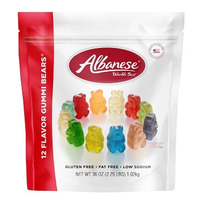 Albanese Worlds Best 12 Flavor Gummi Bears – 36 oz