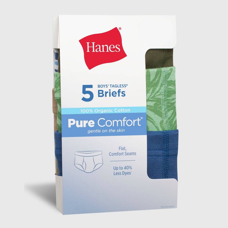 Hanes Boys' 5pk Pure Briefs - Colors May Vary, 2 of 5