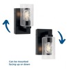 Progress Lighting Goodwin 1-Light Vanity Light, Steel, Matte Black, Clear Glass, Damp Rated - 2 of 4
