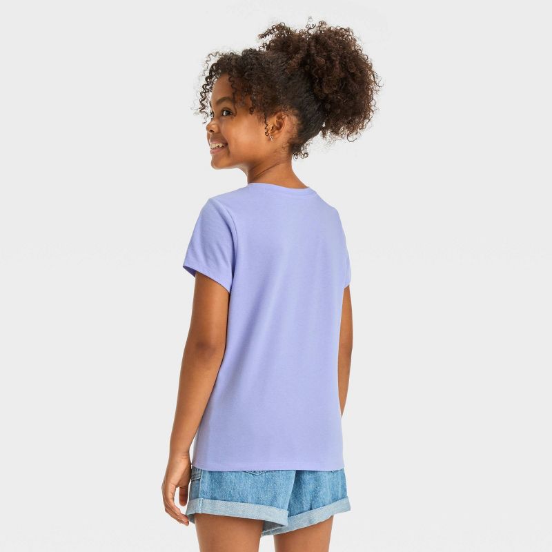Girls&#39; Short Sleeve &#39;Black and Beautiful&#39; Graphic T-Shirt - Cat &#38; Jack&#8482; Lavender, 4 of 5