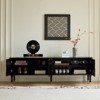 JVNOXK-Medieval Modern TV Stand Entertainment Center with 4 Storage Cabinets Suitable for TVs 55 inches and larger Minimalist Design - 4 of 4